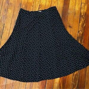 Ann Taylor Size 10 Blue and White Polka Dot Lightweight Skirt